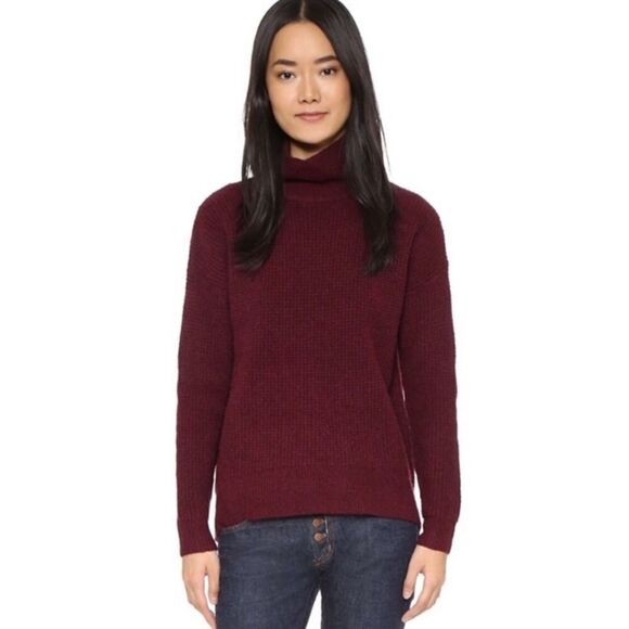 Madewell Solid Aria Wool/Alpaca Long Sleeve Turtleneck (Size:Small) - Picture 1 of 10